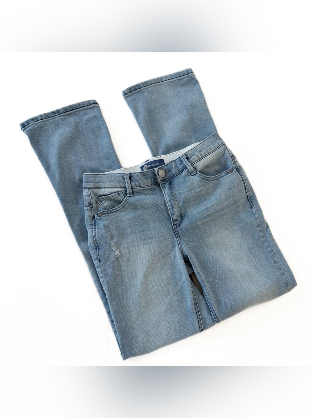 Democracy Jeans Womens 6 Ab Solution Stretch Bootcut Light Wash